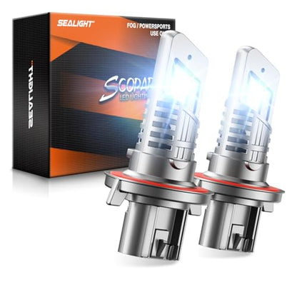 H13 Bulbs with 6500K White Light
