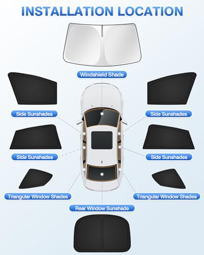 Sunshades for Tesla Model S 2012 (8 Count)