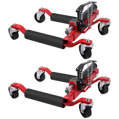 2 Pcs Car Wheel Dolly with Hydraulic Tire Jack (2 Count)