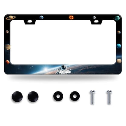 Plantes License Plate Frame Stainless Steel Car Accessory 6.3x12.3 Inch