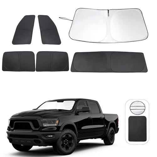 Window Shades for Dodge RAM 1500 2019 (6 Count)