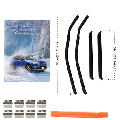 in Channel Window Visors Rain Guards Fit for 2021 (4 Count)