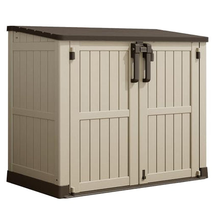 Waterproof Outdoor Storage Box 36 Cu Ft with Lockable Doors