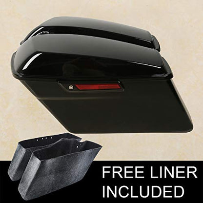 Motorcycle Saddlebags with Black Conversion Brackets Fit For Harley Softail Deluxe Heritage Softail 1984