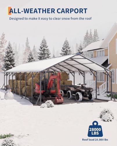20'x40'x12' Metal Carport Car Ports for Multiple Vehicles