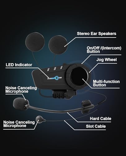 KY PRO Motorcycle Bluetooth Headset (2 Count)