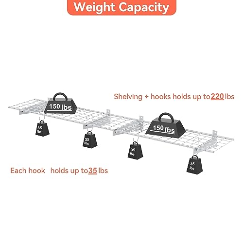 2 Pack Garage Wall Shelves