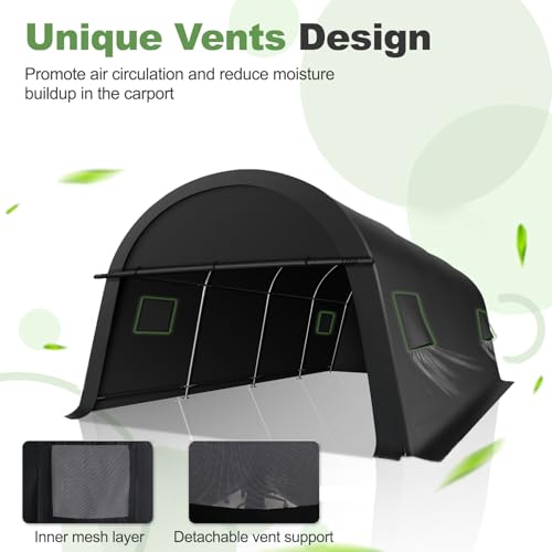 Carport 20x20 Heavy Duty 2 Car Carport Canopy