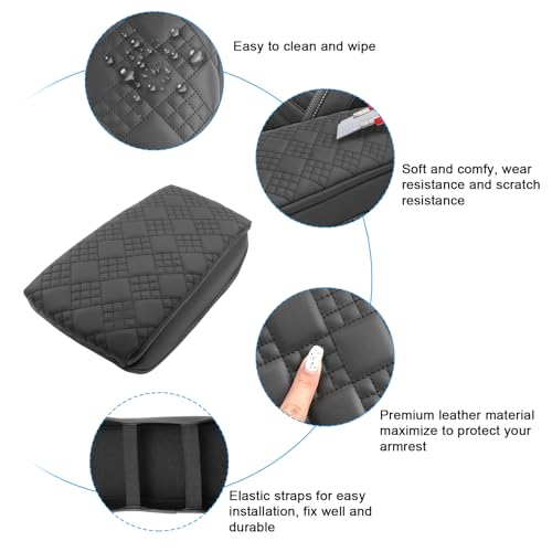for 2025 Jeep Wagoneer S Armrest Cover Pad for 2025 Jeep Wagoneer S Accessories 2025 Wagoneer S Center Console Cover 2025 Wagoneer S Middle Console Cover Cushion