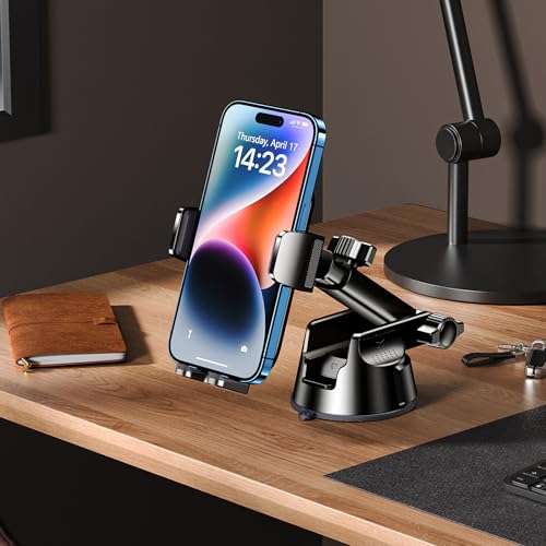 Dash Mounted Holders Phone Holders for Your Car Phone Mount for Car Windshield Dashboard Air Vent Universal Desk Mounts Hands Free Automobile Cell Phone Holder Fit for iPhone Smartphone