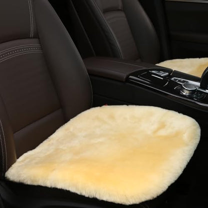Genuine Sheepskin Car Seat Cover for Fuzzy Soft Fur Wool Cushion