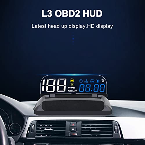 Car Hud Head Up Display Speedometer Odometer OBD2 HD 3D Reflection Multi