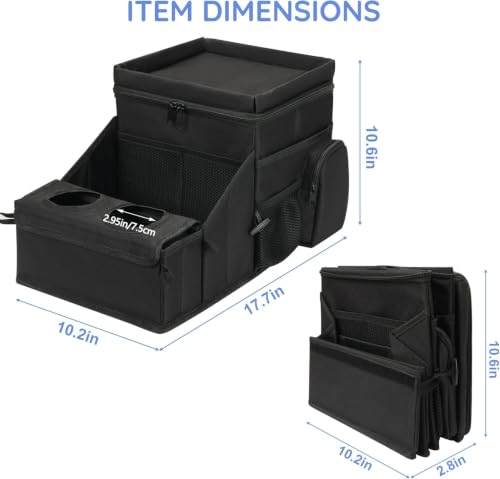 Car Front Seat Organizer with Cup Holder