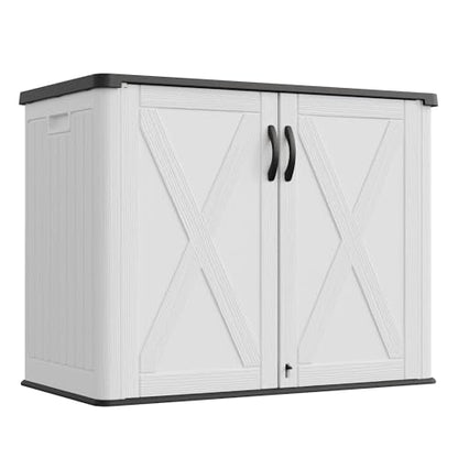 26 Cuft Outdoor Storage Box with Lockable Doors