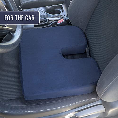 Sloping Back Foam Seat Cushion for Coccyx Pain Relief