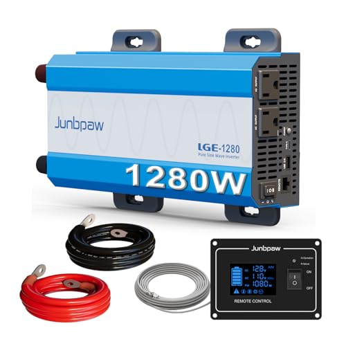1280W Pure Sine Wave Power Inverter 12V to 120V