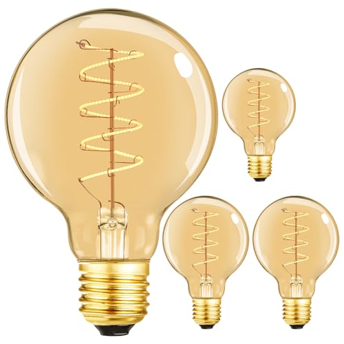 Vintage LED Spiral Filament Bulb G25 (4 Count)