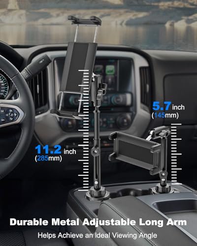 iPad Cup Holder Car Mount Heavy Duty with Height Adjust