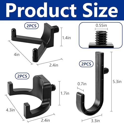 6 Pcs ABS Storage Shed Tool Hooks (6 Count)
