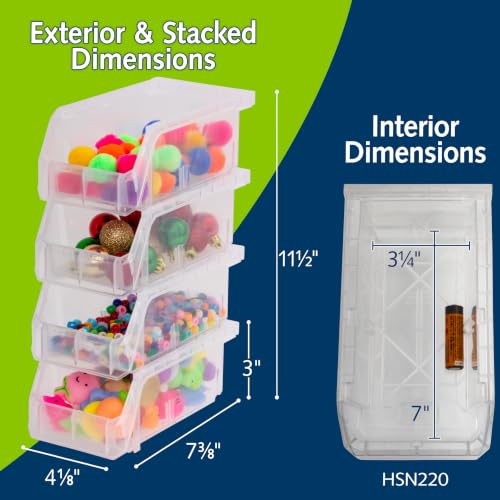 Small Stackable Plastic Storage Bins
