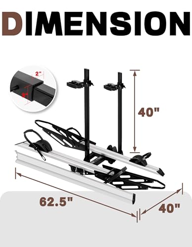 Foldable 2 Ebike Rack with Ramp (2 Count)