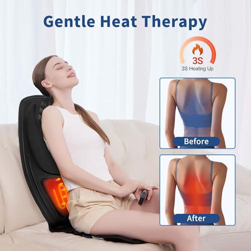 Vibration Massage Seat Cushion with Lumbar Heat