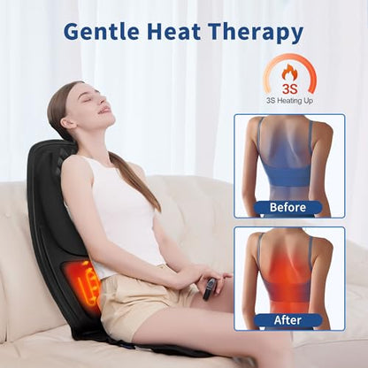 Vibration Massage Seat Cushion with Lumbar Heat