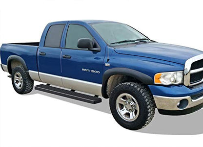 6in Black Stainless Steel Running Boards Compatible with Dodge Ram 1500 2500 3500 Quad Cab 02