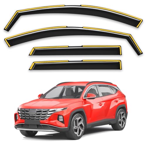 in Channel Window Visors Rain Guards for Hyundai Tucson 2022 (4 Count)