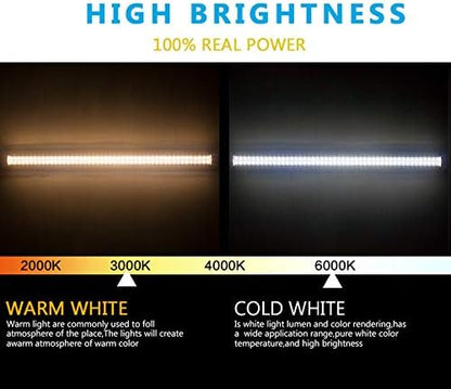 20-Pack 8FT R17D LED Light Bulbs - 144W 18800LM, 6000K Cool White Clear,96" HO T8 T10 T12 LED Tube Light Replacement for Fluorescent, Double Sided Four Row 768pcs V Shape, Ballast Bypas