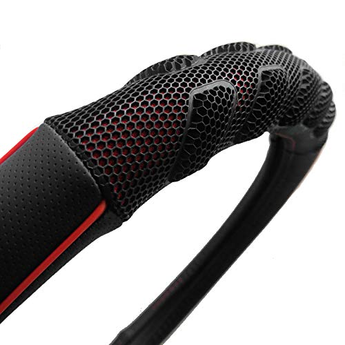 car Steering Wheel Cover Faux Leather Massage Universal fit 3D Honeycomb Hole Anti