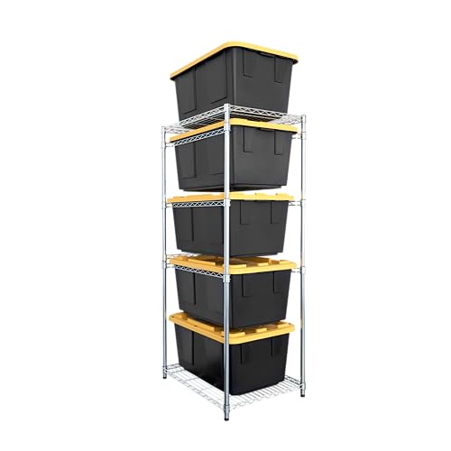 5 Tier Steel Tote Rack for 27 Gallon Bins