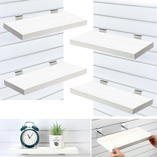 4 Pack Wooden Slatwall Shelf (4 Count)