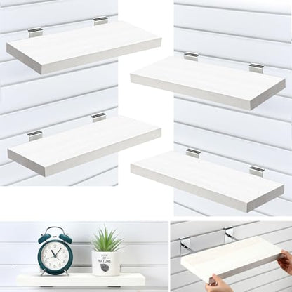 4 Pack Wooden Slatwall Shelf (4 Count)