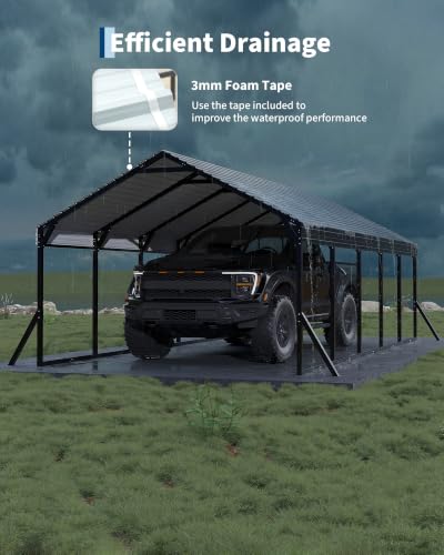 12x26x9 ft Metal Carport