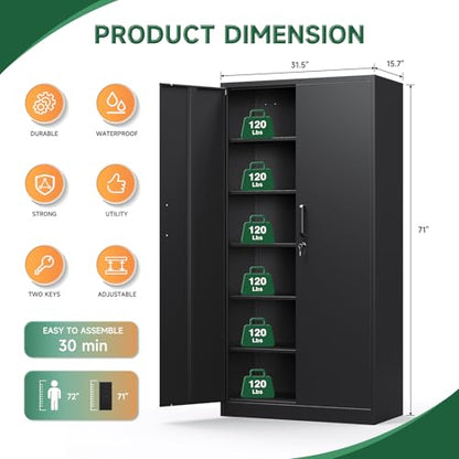 Metal Storage Cabinets with Lock Doors