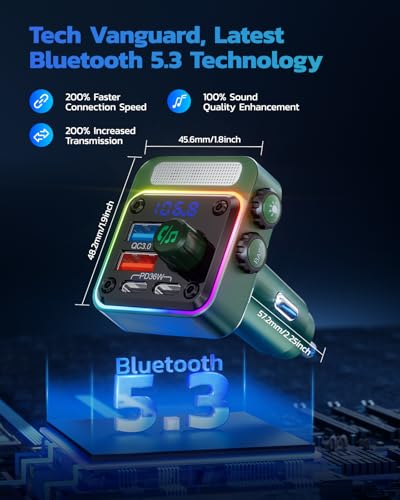 54W Bluetooth 5.3 Car Adapter