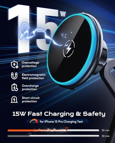 Magnetic Cup Phone Holder Car Wireless Charger for MagSafe