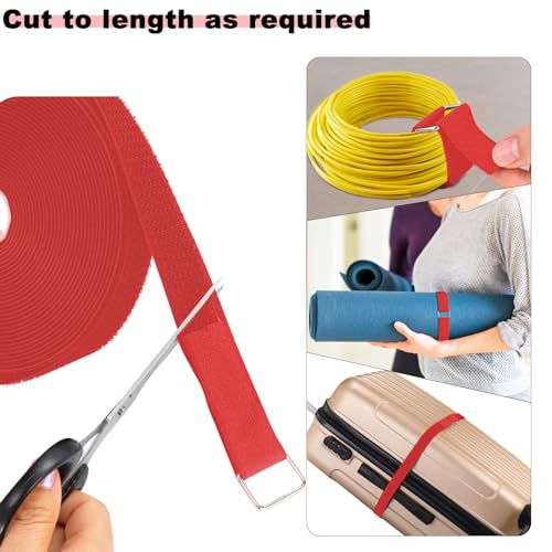 1"x16ft Hook and Loop Straps with 25 Metal Buckles