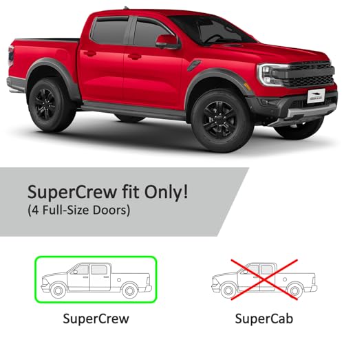 in Channel Extra Durable Rain Guards for Ford Ranger 2024
