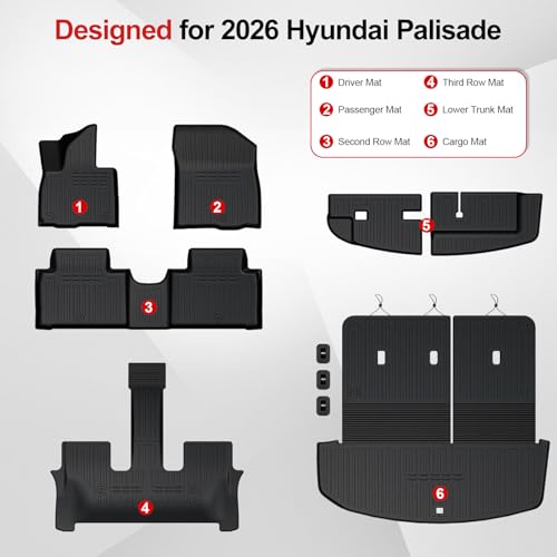 Floor Mats for 2026 Hyundai Palisade 7