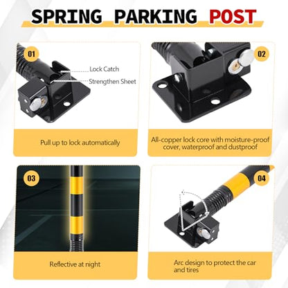 1 Pcs Spring Parking Post Barrier