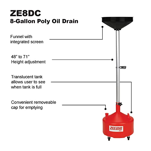 ZE8DC 8 Gallon Poly Oil Drain