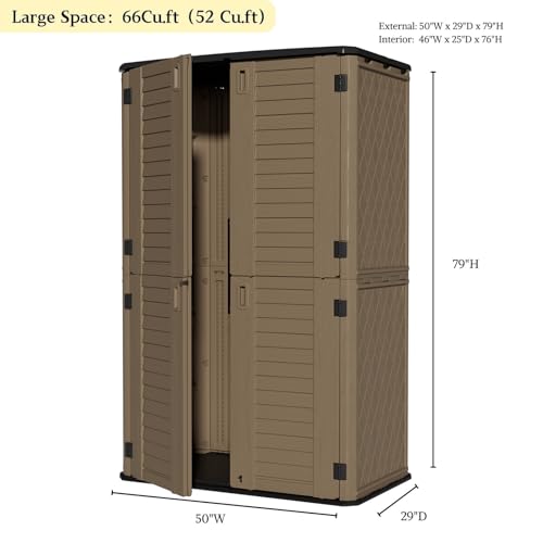 Large 67 Cu.ft Waterproof Storage Shed