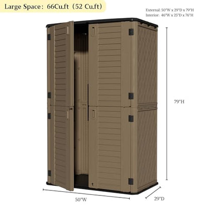 Large 67 Cu.ft Waterproof Storage Shed