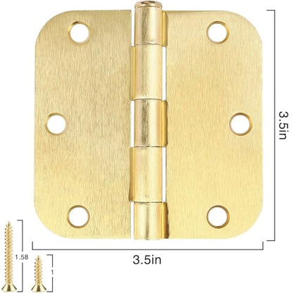 Rounded Door Hinges 3.5" X 3 1 (12 Count)