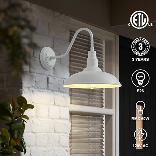 10 Inch Dome Outdoor Gooseneck Barn Lights for Porch