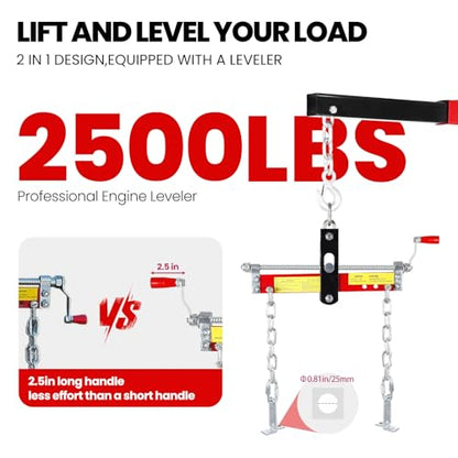 2.5 ton Engine Lift Cherry Picker with 8 ton Hydraulic Pump