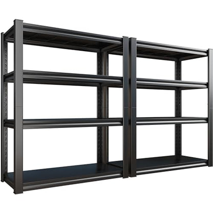 40" W Garage Shelving Heavy Duty Storage Shelves 56.9" H Metal Shelving Heavy Duty Load 1600LBS Adjustable Metal Shelves for Storage for Pantry Kitchen 40" W x 19.1" D x 56.9" H 2 Pack (2 Count)