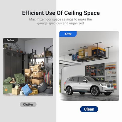 4x8 Overhead Garage Ceiling Storage Rack Adjustable